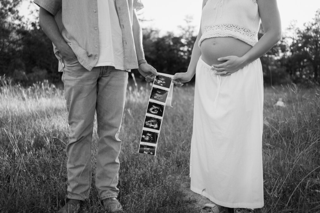 Intimate maternity portrait session by professional photographer in Flower Mound